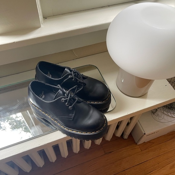 Dr. Martens 1461 Black Platform Oxfords - Picture 3 of 5